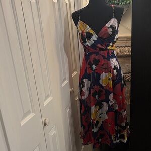 Lulu's Vibrant Floral Midi Dress